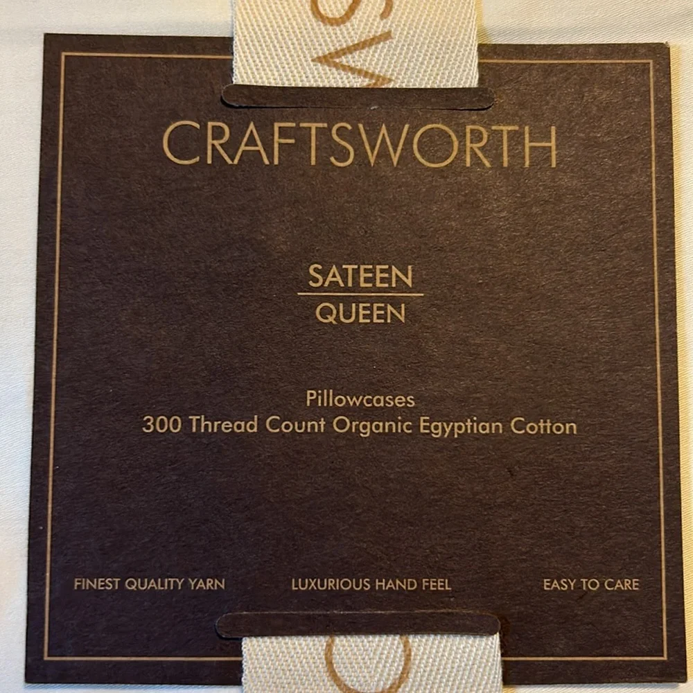 Sateen ivory queen size pillowcases